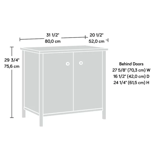 Sauder Storage Cabinets<Whitaker Point 30"H Storage Cabinet with 2 Shelves, Natural Maple (429373)