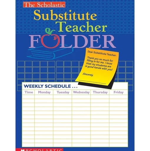 Scholastic Grade Books<Teacher Resources Substitute Teacher Folder, 9.5" x 11", Pack of 10 (SC-0439546443-10)