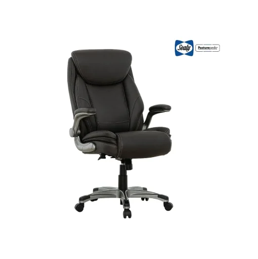 Sealy Office Chairs<Posturepedic Axel Swivel Executive Office Chair, Dark Grey (64626)
