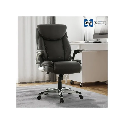 Sealy Office Chairs<Posturepedic Axel Swivel Executive Office Chair, Dark Grey (64626)