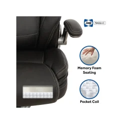 Sealy Office Chairs<Posturepedic Axel Swivel Executive Office Chair, Dark Grey (64626)