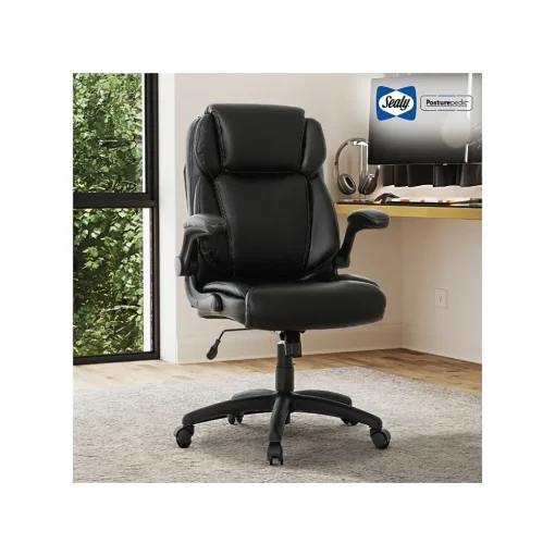 Sealy Office Chairs<Posturepedic Hudson Ergonomic Swivel Office Chair, Black (64627)