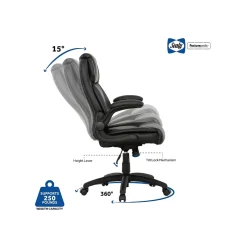 Sealy Office Chairs<Posturepedic Hudson Ergonomic Swivel Office Chair, Black (64627)