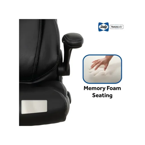 Sealy Office Chairs<Posturepedic Hudson Ergonomic Swivel Office Chair, Black (64627)