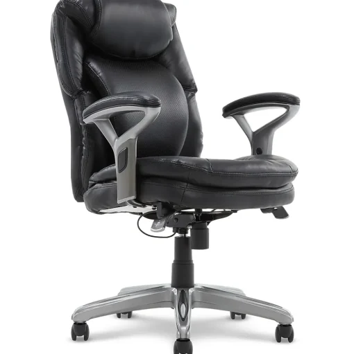 Serta Office Chairs<AIR Bonded Leather Executive Chair, Black (CHR200100)