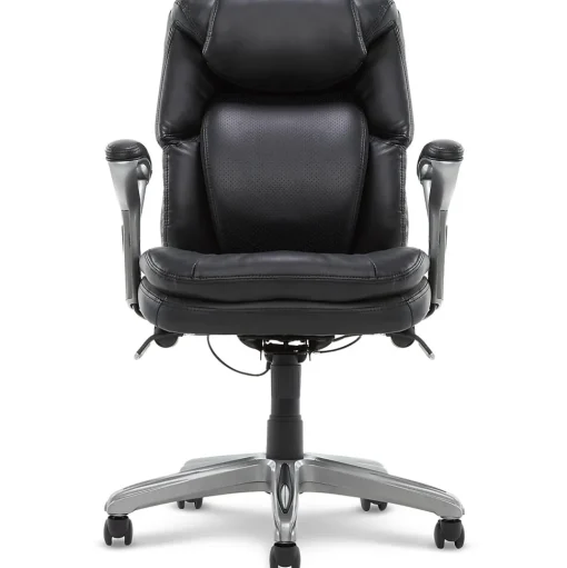 Serta Office Chairs<AIR Bonded Leather Executive Chair, Black (CHR200100)