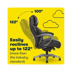 Serta Office Chairs<Big & Tall Ergonomic Bonded Leather Swivel Executive Chair, Black (44954)