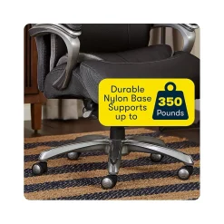 Serta Office Chairs<Big & Tall Ergonomic Bonded Leather Swivel Executive Chair, Black (44954)