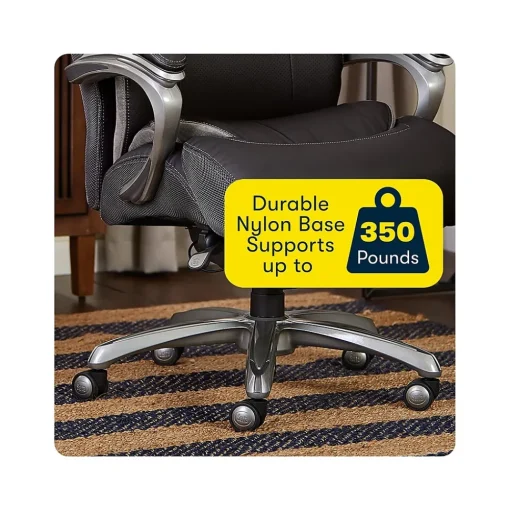 Serta Office Chairs<Big & Tall Ergonomic Bonded Leather Swivel Executive Chair, Black (44954)