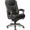 Serta Office Chairs<Big & Tall Ergonomic Bonded Leather Swivel Executive Chair, Black/Silver (44951)