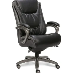 Serta Office Chairs<Big & Tall Ergonomic Bonded Leather Swivel Executive Chair, Black/Silver (44951)