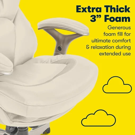 Serta Ergonomic Chairs<Claremont Ergonomic Faux Leather Swivel Executive Chair with Back in Motion Technology, (44186C)