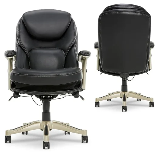 Serta Ergonomic Chairs<Claremont Ergonomic Leather Swivel Executive Chair with Back in Motion Technology, (CHR200006)