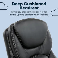 Serta Ergonomic Chairs<Claremont Ergonomic Leather Swivel Executive Chair with Back in Motion Technology, (CHR200006)