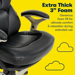 Serta Ergonomic Chairs<Claremont Ergonomic Leather Swivel Executive Chair with Back in Motion Technology, (CHR200006)