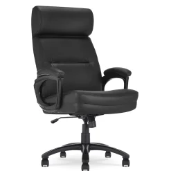 Serta Office Chairs<Comfort Big & Tall Ergonomic Bonded Leather Swivel Executive Chair, Black (CHR10131A)
