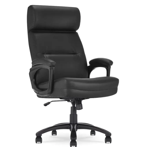 Serta Office Chairs<Comfort Big & Tall Ergonomic Bonded Leather Swivel Executive Chair, Black (CHR10131A)