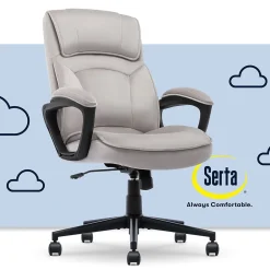 Serta Office Chairs<Comfort Classic Ergonomic Velvet Fabric Swivel Executive Chair, Taupe (CCHR10005B)