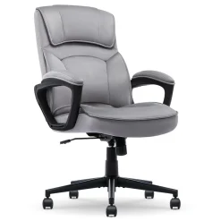 Serta Office Chairs<Comfort Classic Ergonomic Velvet Fabric Swivel Executive Chair, Gray (CCHR10005A)