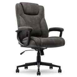 Serta Office Chairs<Comfort Eco Ergonomic Velvet Fabric Swivel Executive Chair, Brown (CCHR10006D)