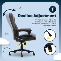 Serta Office Chairs<Comfort Eco Ergonomic Velvet Fabric Swivel Executive Chair, Brown (CCHR10006D)