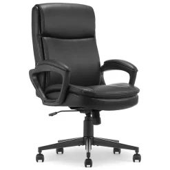 Serta Office Chairs<Comfort Ergo Ergonomic Bonded Leather Swivel Executive Chair, Black (CCHR10016B)