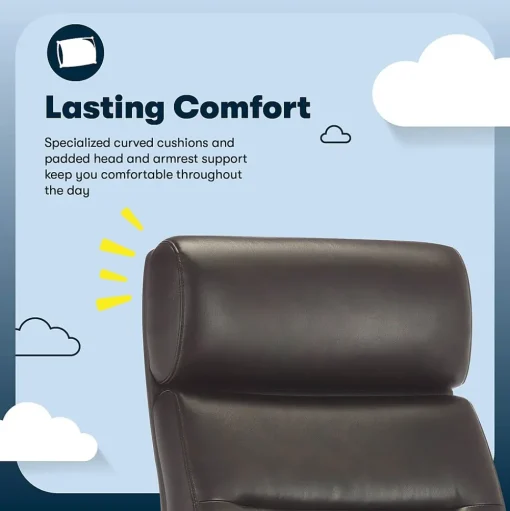 Serta Office Chairs<Comfort Ergonomic Bonded Leather Swivel Executive Chair, Brown (CHR10130B)