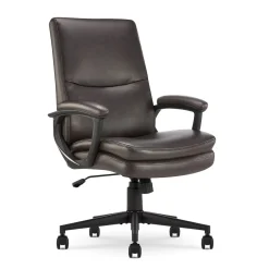 Serta Office Chairs<Comfort Modern Ergonomic Bonded Leather Swivel Executive Chair, Brown (CHR10132B)