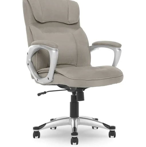 Serta Office Chairs<Cyrus Ergonomic Fabric Swivel Executive Chair, Glacial Gray (47910)