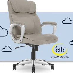 Serta Office Chairs<Cyrus Ergonomic Fabric Swivel Executive Chair, Glacial Gray (47910)
