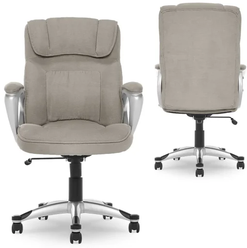 Serta Office Chairs<Cyrus Ergonomic Fabric Swivel Executive Chair, Glacial Gray (47910)