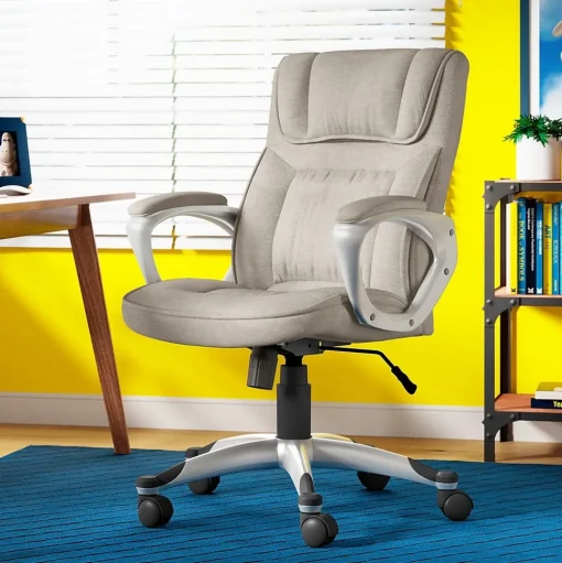 Serta Office Chairs<Cyrus Ergonomic Fabric Swivel Executive Chair, Glacial Gray (47910)