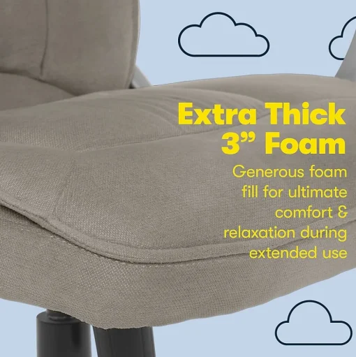 Serta Office Chairs<Cyrus Ergonomic Fabric Swivel Executive Chair, Glacial Gray (47910)