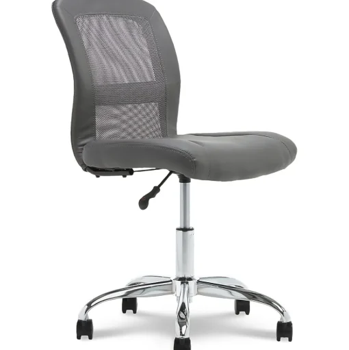 Serta Ergonomic Chairs<Essentials Armless Ergonomic Bonded Leather/Mesh Swivel Task Chair, (48740A)