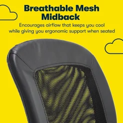 Serta Ergonomic Chairs<Essentials Armless Ergonomic Bonded Leather/Mesh Swivel Task Chair, (48740)