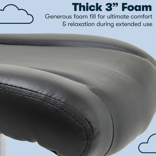 Serta Ergonomic Chairs<Essentials Armless Ergonomic Bonded Leather/Mesh Swivel Task Chair, (48740)