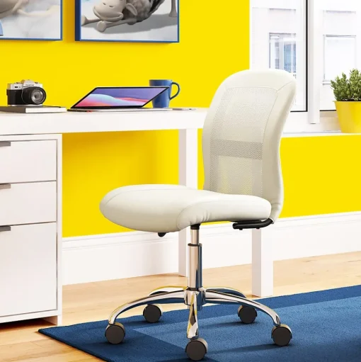 Serta Ergonomic Chairs<Essentials Armless Ergonomic Bonded Leather/Mesh Swivel Task Chair, (48740B)