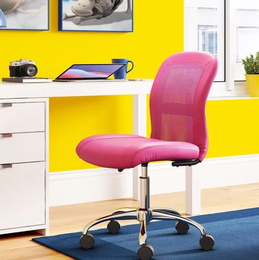 Serta Ergonomic Chairs<Essentials Armless Ergonomic Bonded Leather/Mesh Swivel Task Chair, (48740E)