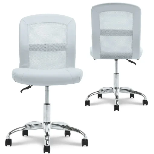 Serta Ergonomic Chairs<Essentials Armless Ergonomic Bonded Leather/Mesh Swivel Task Chair, (48740D)