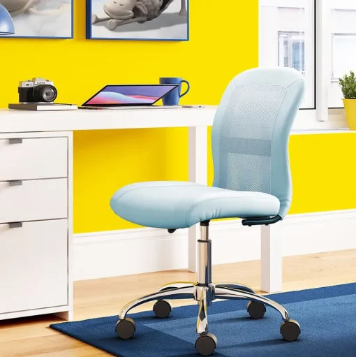 Serta Ergonomic Chairs<Essentials Armless Ergonomic Bonded Leather/Mesh Swivel Task Chair, (48740D)