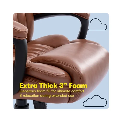Serta Ergonomic Chairs<Garret Ergonomic Bonded Leather Swivel Executive Chair, (43520D)