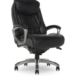 Serta Office Chairs<Launtner Bonded Leather Executive Office Chair with Smart Layers Technology, Opportunity Gray/Black (44942A)
