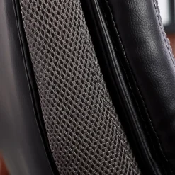 Serta Office Chairs<Launtner Bonded Leather Executive Office Chair with Smart Layers Technology, Opportunity Gray/Black (44942A)