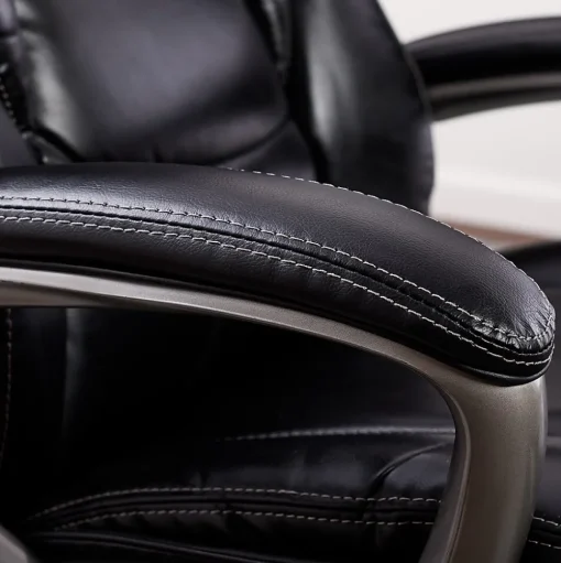 Serta Office Chairs<Launtner Bonded Leather Executive Office Chair with Smart Layers Technology, Opportunity Gray/Black (44942A)