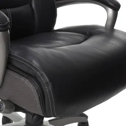 Serta Office Chairs<Launtner Bonded Leather Executive Office Chair with Smart Layers Technology, Opportunity Gray/Black (44942A)