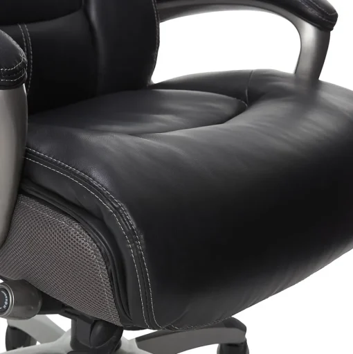 Serta Office Chairs<Launtner Bonded Leather Executive Office Chair with Smart Layers Technology, Opportunity Gray/Black (44942A)