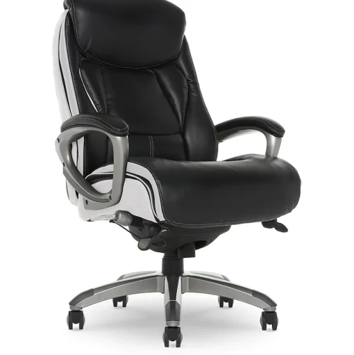 Serta Office Chairs<Lautner Ergonomic Bonded Leather Swivel Executive Chair, Black/Cream (44942)