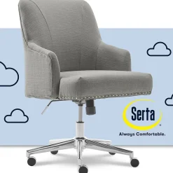 Serta Office Chairs<Leighton Fabric Home Office Chair, Medium Gray (48445)