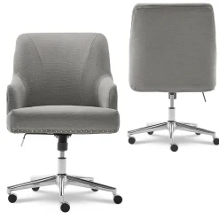 Serta Office Chairs<Leighton Fabric Home Office Chair, Medium Gray (48445)