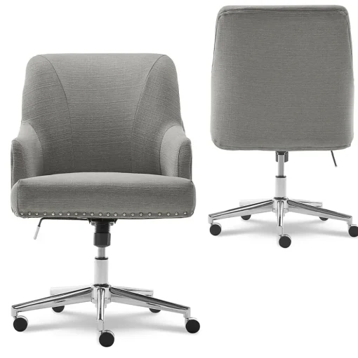 Serta Office Chairs<Leighton Fabric Home Office Chair, Medium Gray (48445)